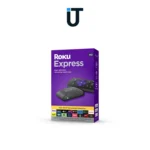 roku express hd remote with easy navigation and shortcut buttons