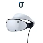gamer enjoying Horizon VR on playstation vr2 with 3D audio headset