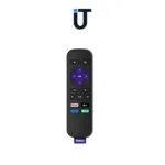 user installing roku express hd on a living room TV setup