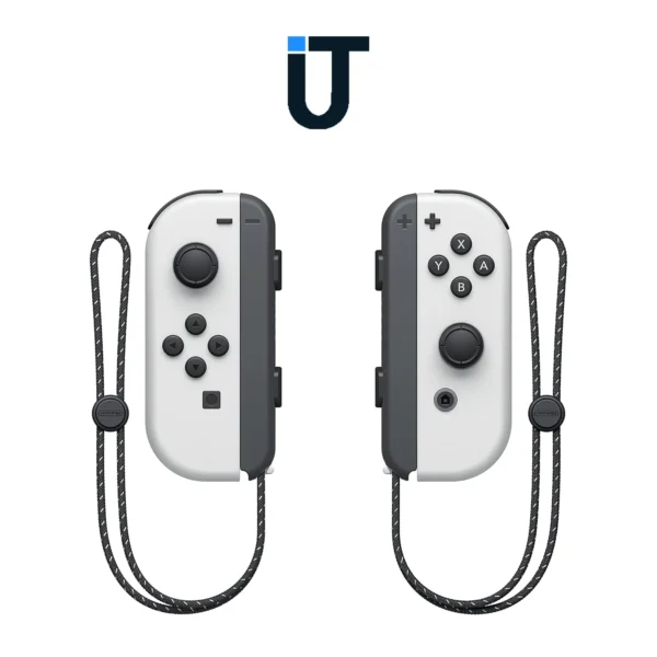 Nintendo Switch Joy Con in white snapped to OLED console