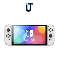 Nintendo OLED Switch docked next to flat-screen TV