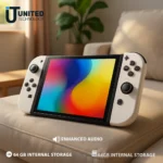 OLED Switch model on a desk ready for tabletop gaming