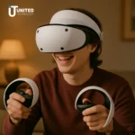 playstation vr2 being worn during immersive gameplay in Horizon