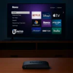roku express 4k streaming player with HDMI cable and remote