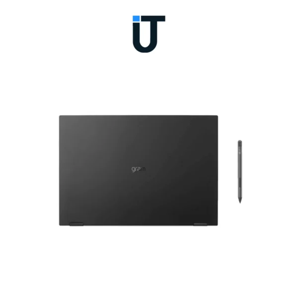 User holding LG gram 16 ultra-light laptop