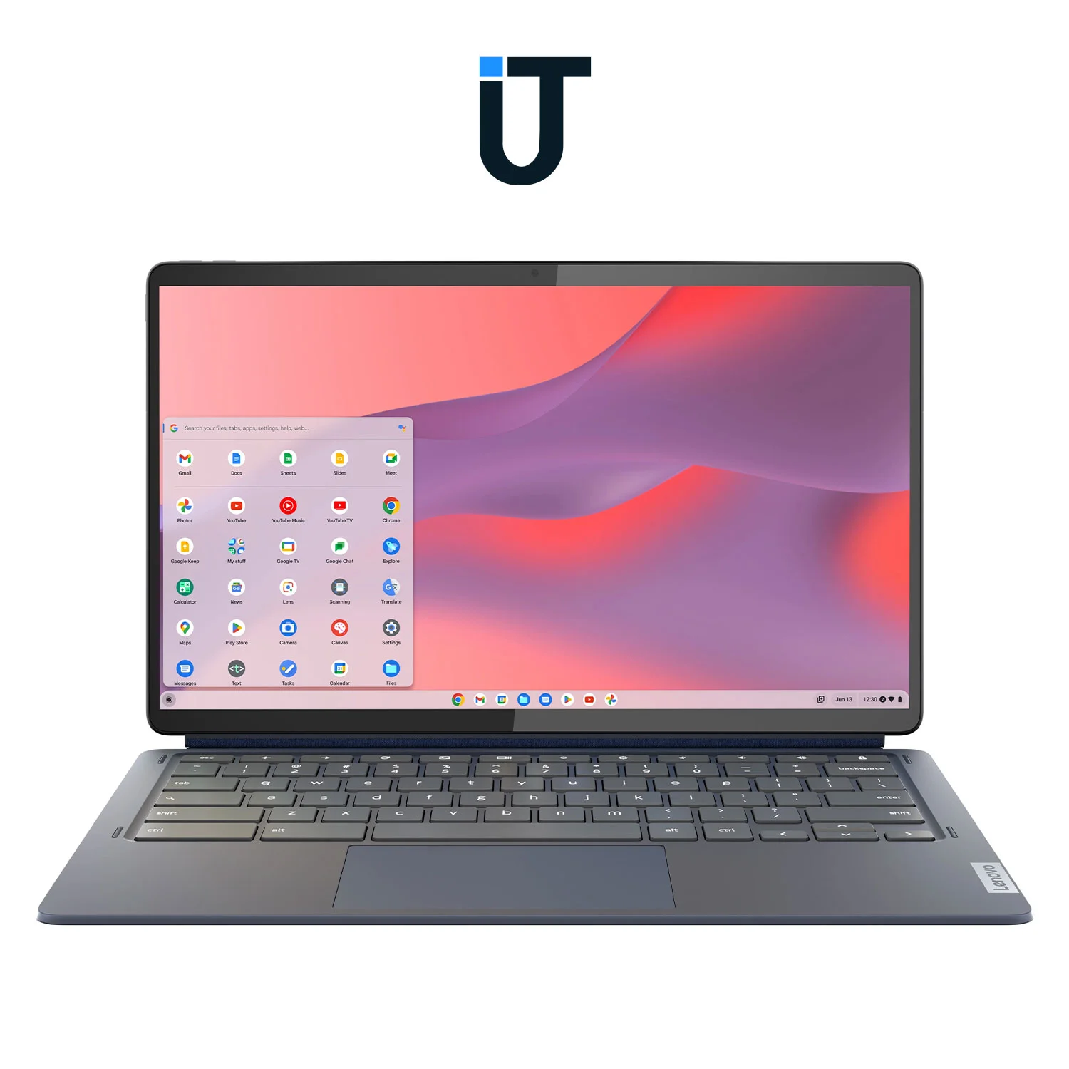 Lenovo Duet 5 in hands being used as a tablet