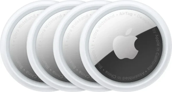 Apple AirTag 4 Pack with sleek white design
