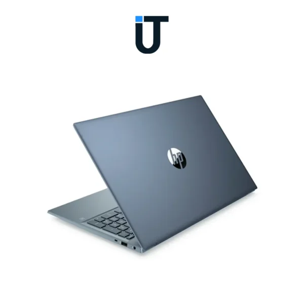 HP Pavilion gaming laptop open with vibrant screen and keyboard