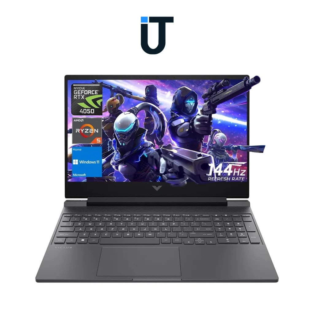 Side profile of HP Victus 15.6 with AMD Ryzen 5 and RTX 4050