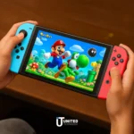 OLED switch showing vivid colors in handheld mode