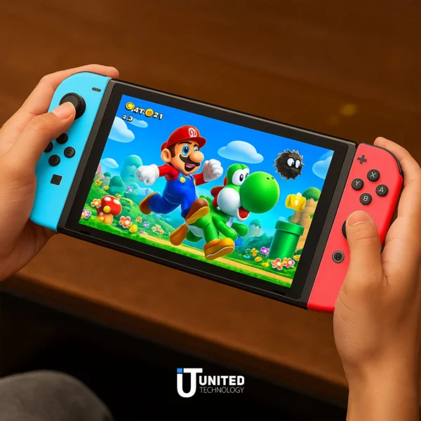 OLED switch showing vivid colors in handheld mode