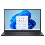 Lightweight Dell Inspiron laptop held in one hand