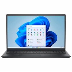 Lightweight Dell Inspiron laptop held in one hand