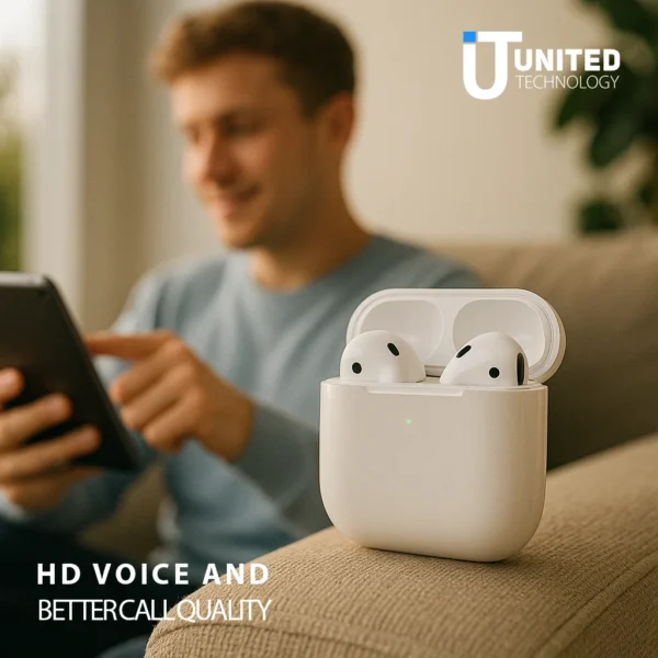 Apple AirPods 4 worn in ear