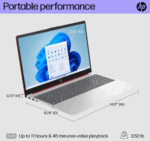 Basic HP Gaming Laptop – UFS Storage, HD Display, and Portability