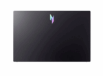 Acer Nitro 5 gaming laptop open on desk with RGB keyboard glowing