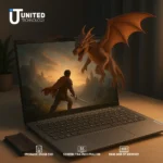 Backlit Lenovo IdeaPad 15.6" design in use at night