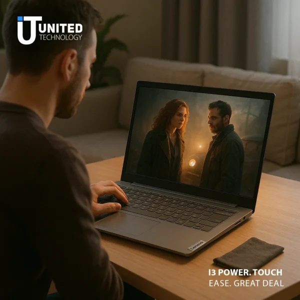 Front view of Full HD touchscreen of Lenovo IdeaPad 15.6