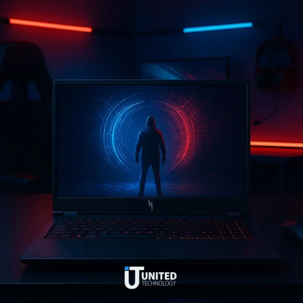 Side view of Acer Predator Helios showing slim 14.5″ QHD+ display