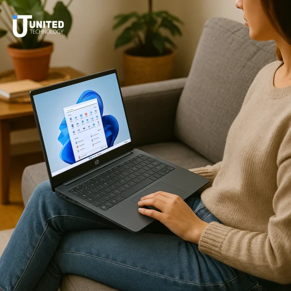 Lightweight HP Pavilion FHD laptop ideal for remote work setups