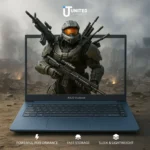 Quiet Blue ASUS VivoBook showing slim design