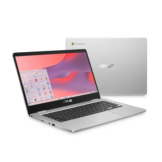ASUS Chromebook C424MA 4GB RAM model open on workspace