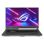 ASUS ROG Strix G15 gaming laptop top-down view with Ryzen 7 badge