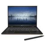 MSI Summit E13 Flip Evo 13.4-inch 2-in-1 touchscreen laptop open in tent mode