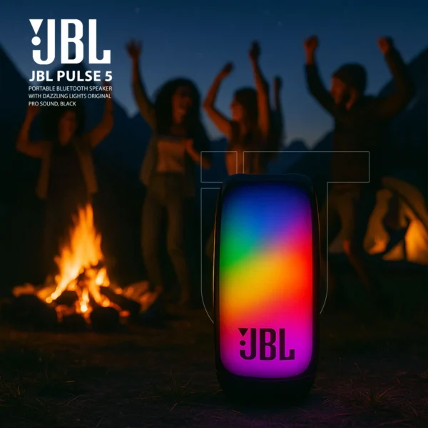 JBL Pulse 5 waterproof speaker placed by poolside in Florida